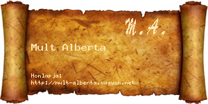 Mult Alberta névjegykártya